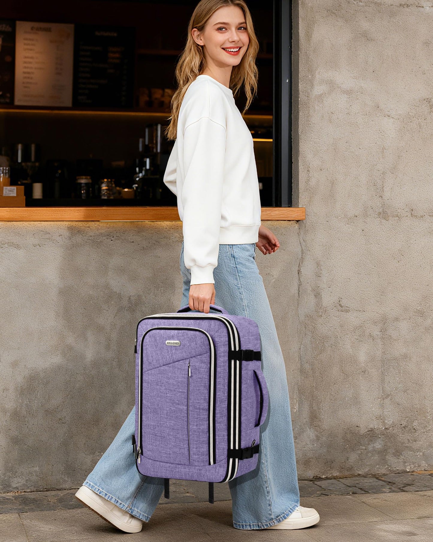 Travel Carry On 17.5" Laptop Expandable Backpack for Men Women, Personal Item Bag Waterproof Airline Approved with USB Charging Hole 3 Packing Cubes, Large Weekender Daypack Business Luggage Suitcase