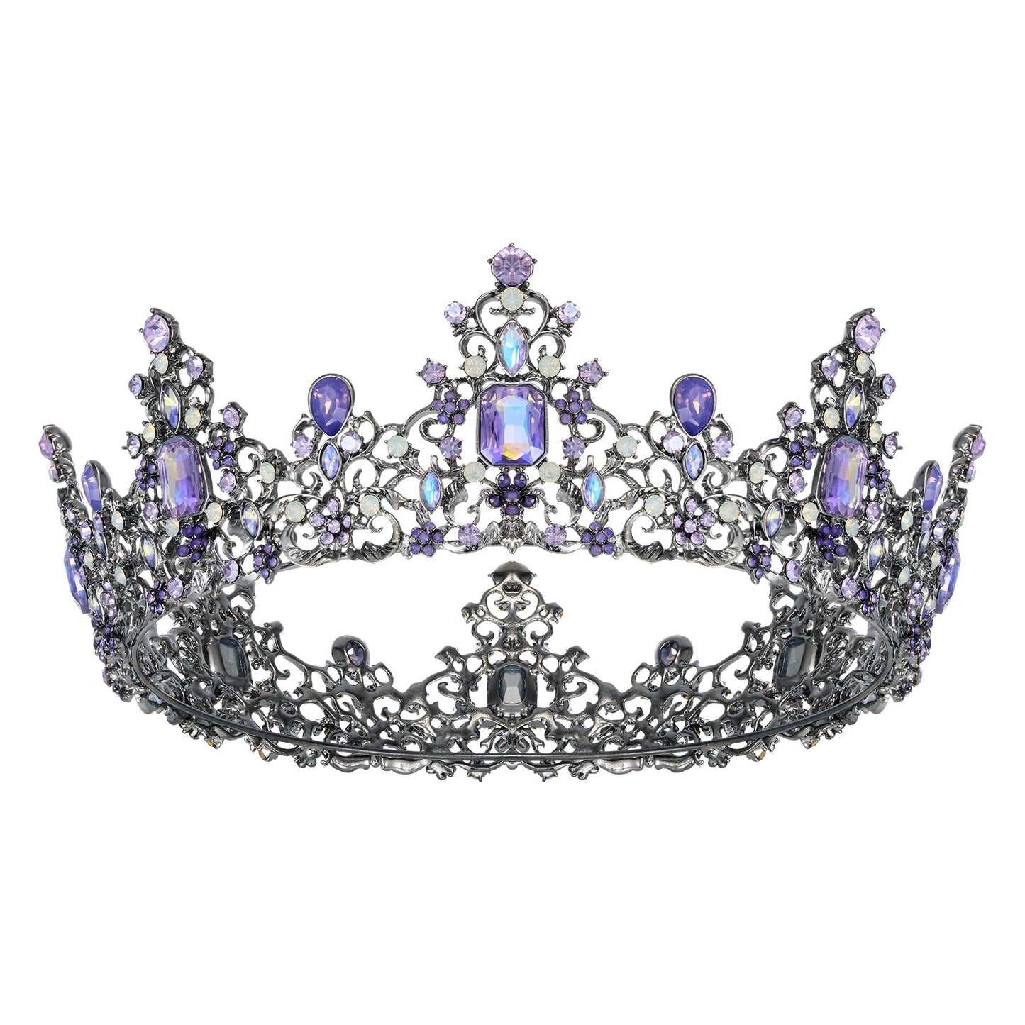 SWEETV Queen Crown for Women - Baroque Wedding Tiaras and Crowns,Jeweled Tiara Crown,Prom Birthday Halloween Hair Accessories