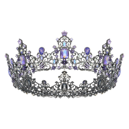 SWEETV Queen Crown for Women - Baroque Wedding Tiaras and Crowns,Jeweled Tiara Crown,Prom Birthday Halloween Hair Accessories