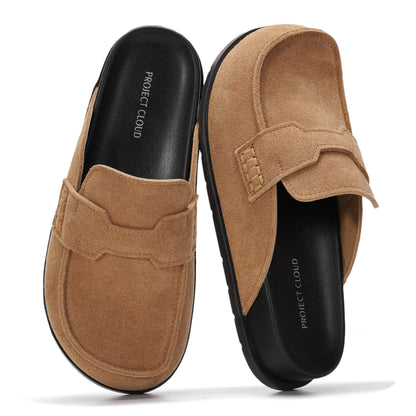Project Cloud 100% Genuine Leather Slip On Womens Clogs 2026 (Foamy) | Plush & Soft Insole with Arch Support for Comfort; Non Slip Mules & Clogs for Women Footwear; Water Resistant Women Shoes