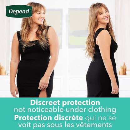Depend Fresh Protection Adult Diapers, Incontinence Underwear for Women, Disposable, Maximum, XXL, Blush, 44 Count (2 Packs of 22), Packaging May Vary