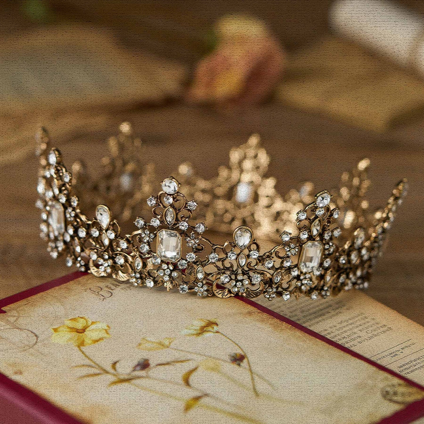 SWEETV Queen Crown for Women - Baroque Wedding Tiaras and Crowns,Jeweled Tiara Crown,Prom Birthday Halloween Hair Accessories