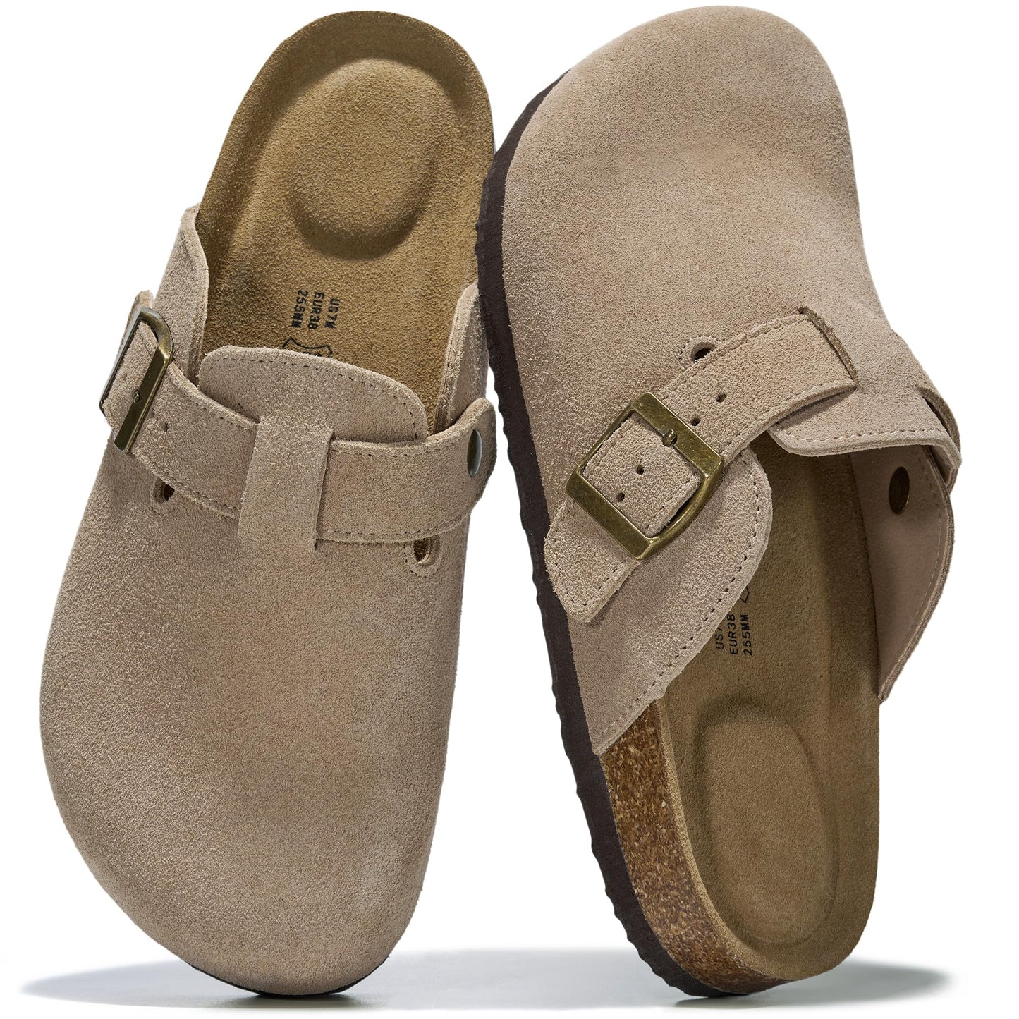 Project Cloud 100% Genuine Leather Footbed Clogs for Women - Memory Foam Arch Support Slippers for Women - Trendy Slip-ons Women's Mules & Clogs Sandals