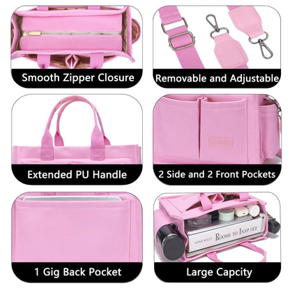 ZHMO Canvas Tote Bag for Women,Women's Bags Crossbody Bags Work Laptop Tote Bag Large Handbags Purse for Travel Nurse Teacher
