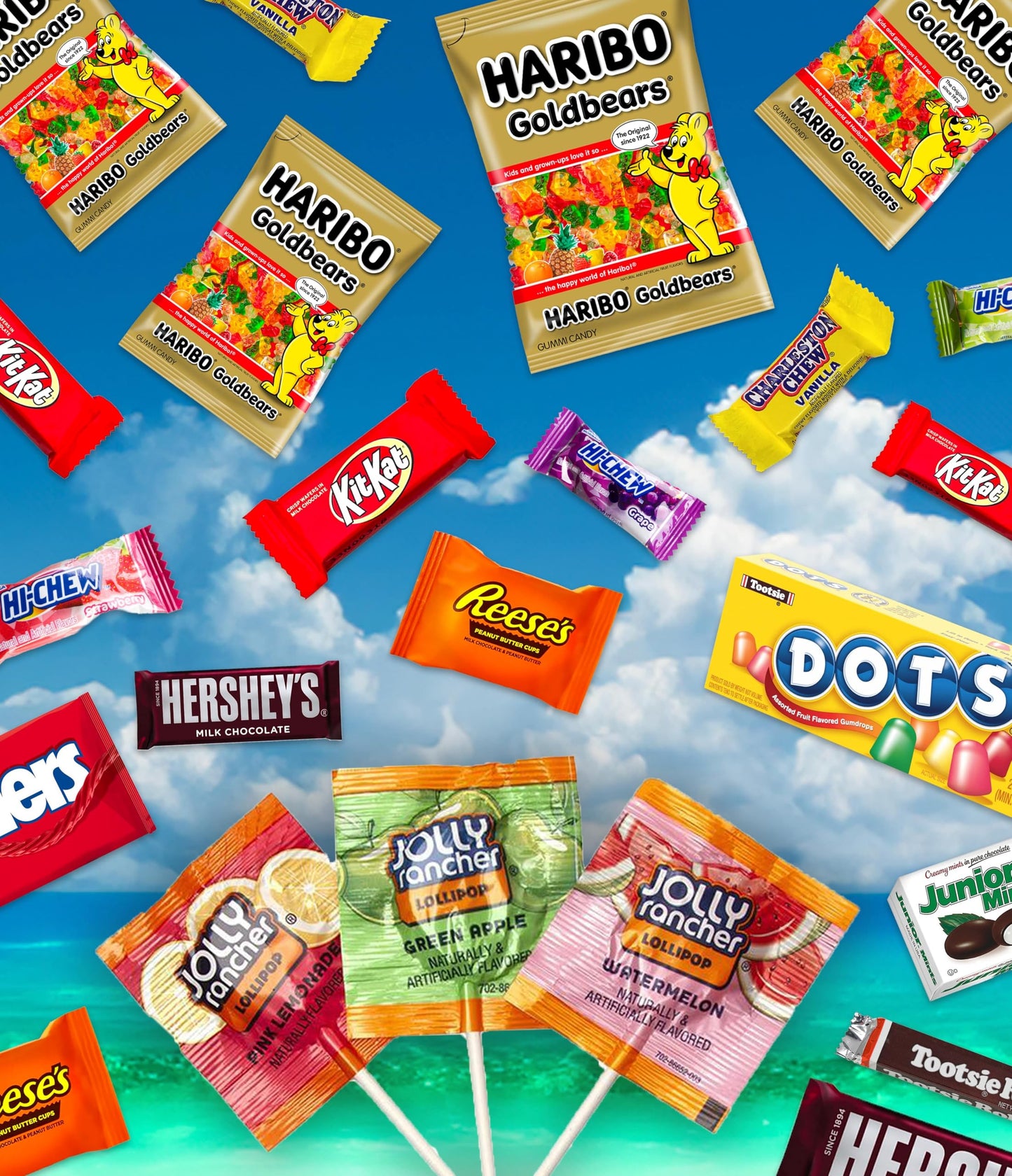 Individually Wrapped Mini Candy & Chocolate Mix - 5 lb Bulk Candy Assortment - Pinata Stuffer Candies Variety Pack, Office CandyBowl Treats - Sweet & Chocolatey Flavors - July 4th
