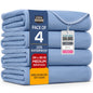 Utopia Bedding Washable Underpads 34" x 36" (Pack of 4), Waterproof Reusable Heavy Absorbency Incontinence Bed Pads for Adults, Kids, Elderly and Pets, Bedwetting Pads for Sofa and Couch (Blue)