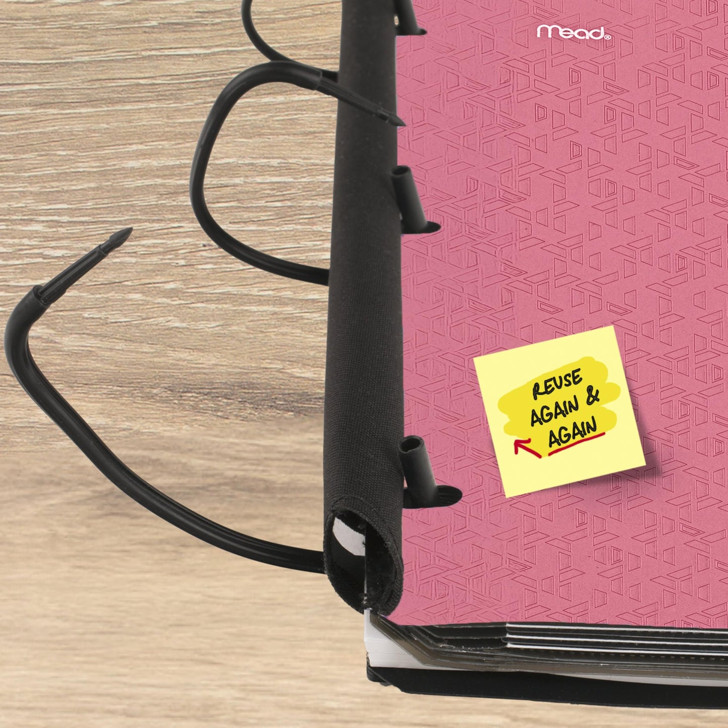 Five Star Flex Refillable Notebook + Study App 1 Inch O-Rings Binder with Pockets Tabs and Dividers, 220 Sheet Capacity, Includes 60 Sheets 8.5" x 11" College Ruled Paper, Amethyst (29328AB6)