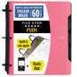 Five Star Flex Refillable Notebook + Study App 1 Inch O-Rings Binder with Pockets Tabs and Dividers, 220 Sheet Capacity, Includes 60 Sheets 8.5" x 11" College Ruled Paper, Amethyst (29328AB6)
