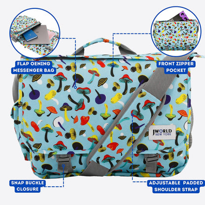 J World New York Thomas Laptop Messenger Bag for Women & Men. Kids Computer Bookbag