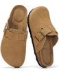 Project Cloud 100% Genuine Leather Footbed Clogs for Women - Memory Foam Arch Support Slippers for Women - Trendy Slip-ons Women's Mules & Clogs Sandals