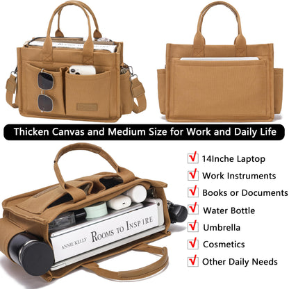 ZHMO Canvas Tote Bag for Women,Women's Bags Crossbody Bags Work Laptop Tote Bag Large Handbags Purse for Travel Nurse Teacher