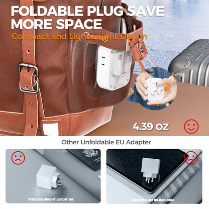 TESSAN 2 Pack European Travel Plug Adapter, Europe Power Converter