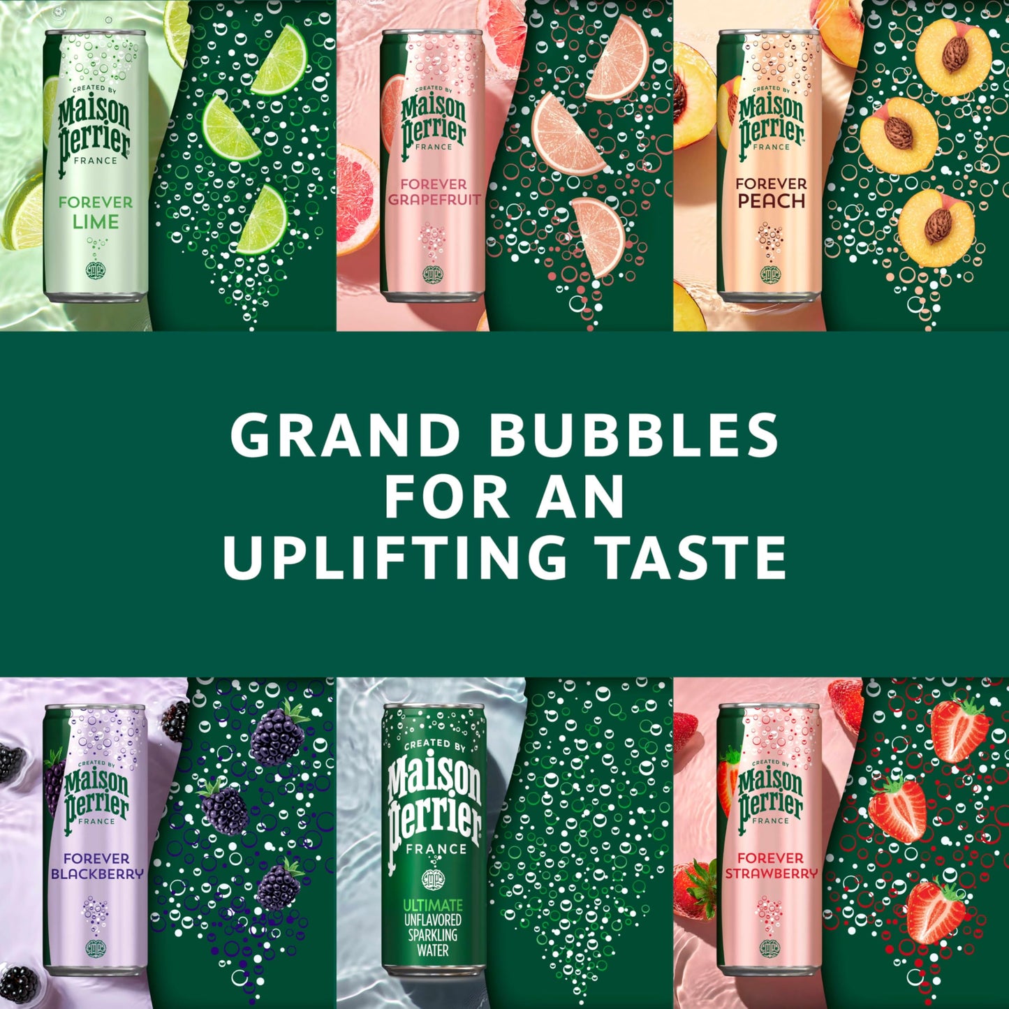 Maison Perrier Ultimate Sparkling Water, 11.15 Fl Oz Cans, 8 Count, 3 Pack