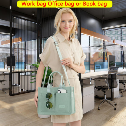 ZHMO Canvas Tote Bag for Women,Women's Bags Crossbody Bags Work Laptop Tote Bag Large Handbags Purse for Travel Nurse Teacher
