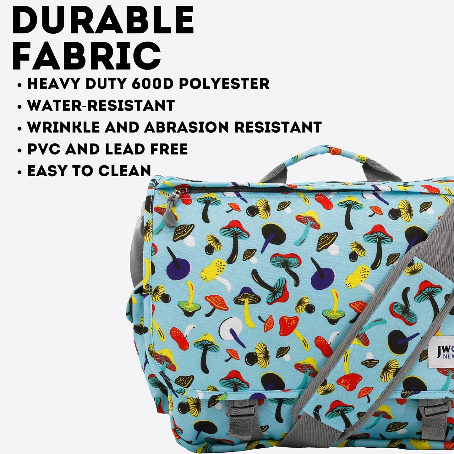 J World New York Thomas Laptop Messenger Bag for Women & Men. Kids Computer Bookbag