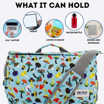 J World New York Thomas Laptop Messenger Bag for Women & Men. Kids Computer Bookbag