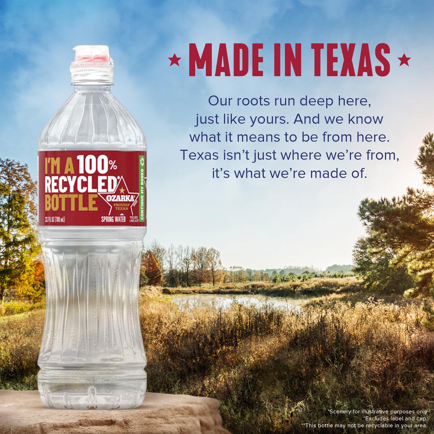 Ozarka Texas Spring Water Bottles, 12 Pack - Still Drinking Water with Naturally Balanced Minerals for a Crisp Clean Taste - 12 Fl Oz