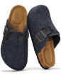 Project Cloud 100% Genuine Leather Footbed Clogs for Women - Memory Foam Arch Support Slippers for Women - Trendy Slip-ons Women's Mules & Clogs Sandals