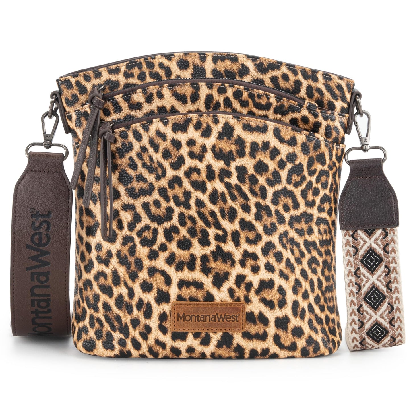 Montana West Multi Zip Pocket Crossbody Bag With Guitar Strap