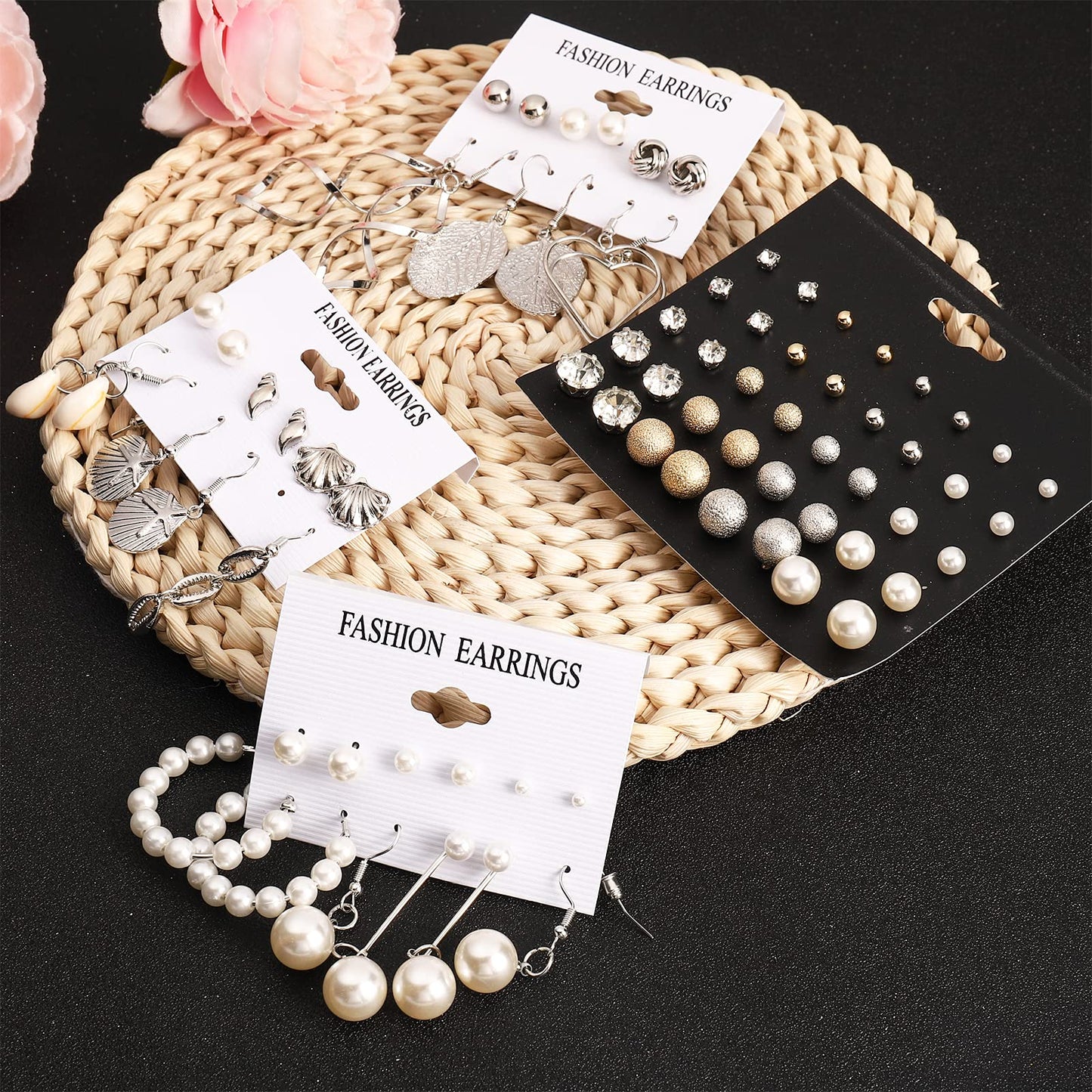 NEWITIN 69 Pieces Gold Jewelry Set for Women Fashion Costume Jewelry Gold Plated Necklace Bracelet Earrings Set for Women