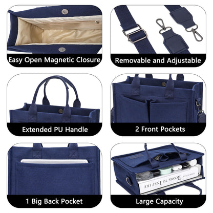 ZHMO Canvas Tote Bag for Women,Women's Bags Crossbody Bags Work Laptop Tote Bag Large Handbags Purse for Travel Nurse Teacher