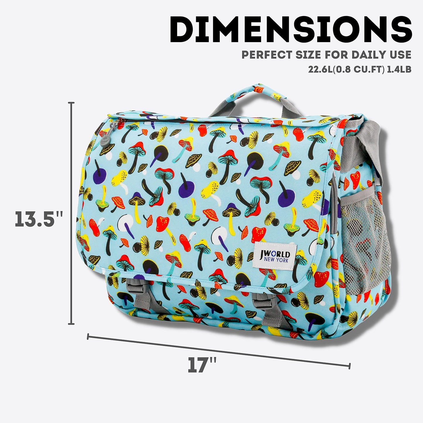 J World New York Thomas Laptop Messenger Bag for Women & Men. Kids Computer Bookbag