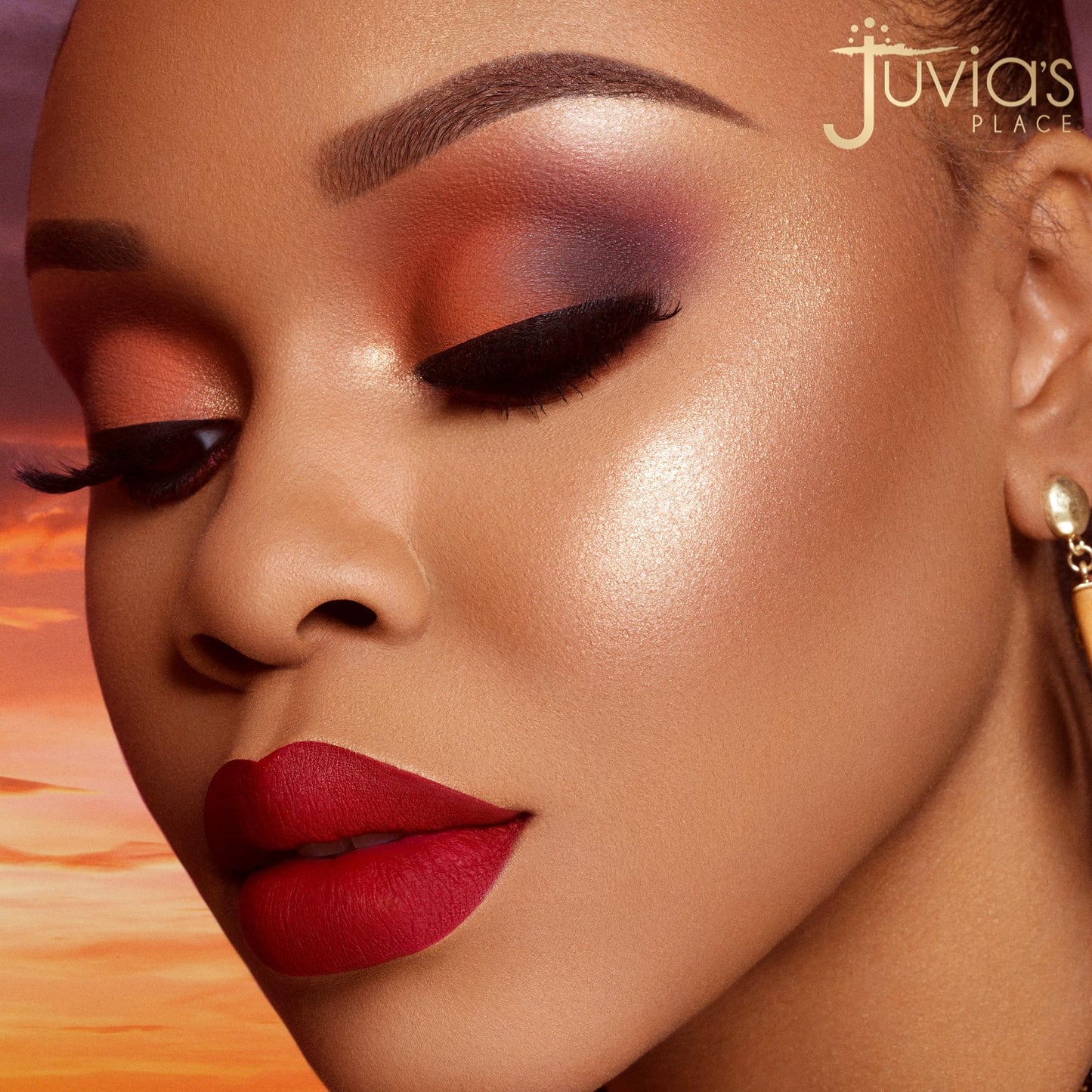 Juvia's Place Palette The Warrior - Warm Golds, Browns & Bronzes, Shades of 9, Warm and Neutral Palette, Pigmented Makeup Palette Eye Color & Shine