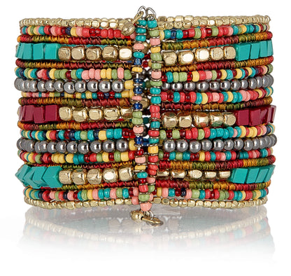 SPUNKYsoul Boho Cuff Bracelets, Women Adjustable Stackable Beaded Accessory | Adjustable Bohemian-Inspired Design, Trendy Wrist Ornament, Versatile For Occasions Or Everyday Wear, Unique Style Jewelry