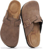 Project Cloud 100% Genuine Leather Footbed Clogs for Women - Memory Foam Arch Support Slippers for Women - Trendy Slip-ons Women's Mules & Clogs Sandals