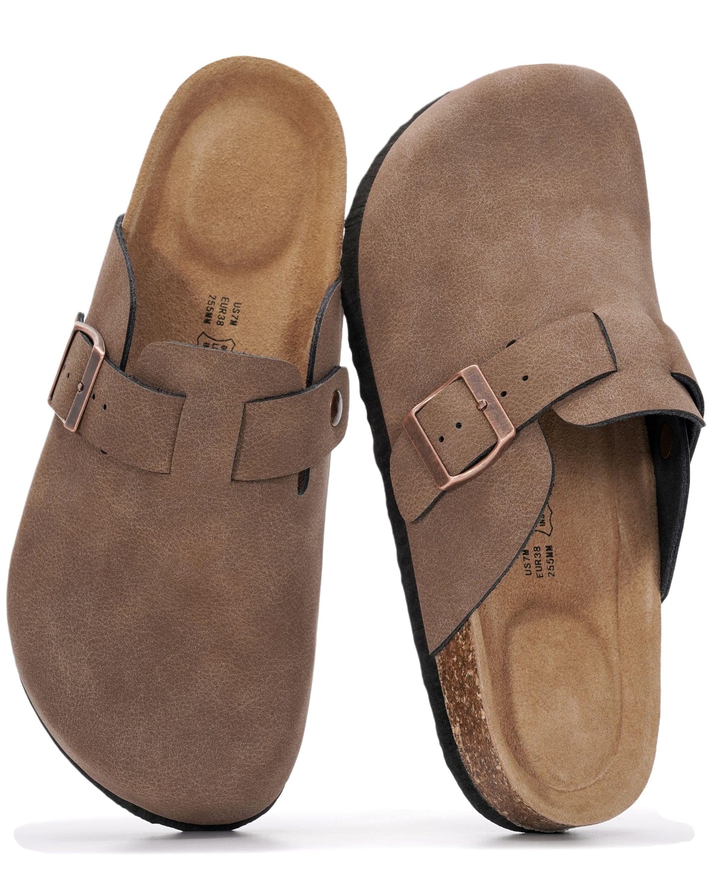 Project Cloud 100% Genuine Leather Footbed Clogs for Women - Memory Foam Arch Support Slippers for Women - Trendy Slip-ons Women's Mules & Clogs Sandals