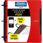 Five Star Flex Refillable Notebook + Study App 1 Inch O-Rings Binder with Pockets Tabs and Dividers, 220 Sheet Capacity, Includes 60 Sheets 8.5" x 11" College Ruled Paper, Amethyst (29328AB6)