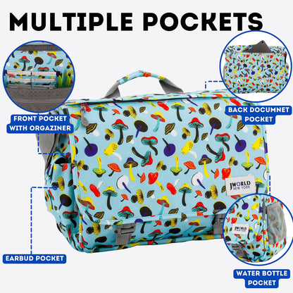 J World New York Thomas Laptop Messenger Bag for Women & Men. Kids Computer Bookbag
