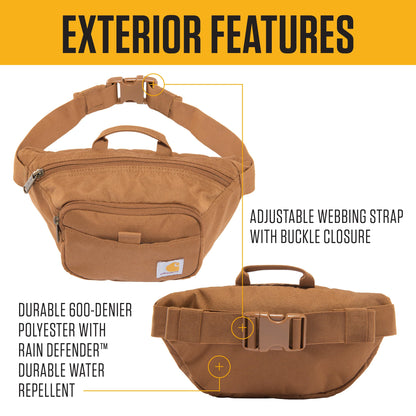 Carhartt Classic Adjustable Sling Bag, Durable, 600-Denier Water Resistant Hip Pack