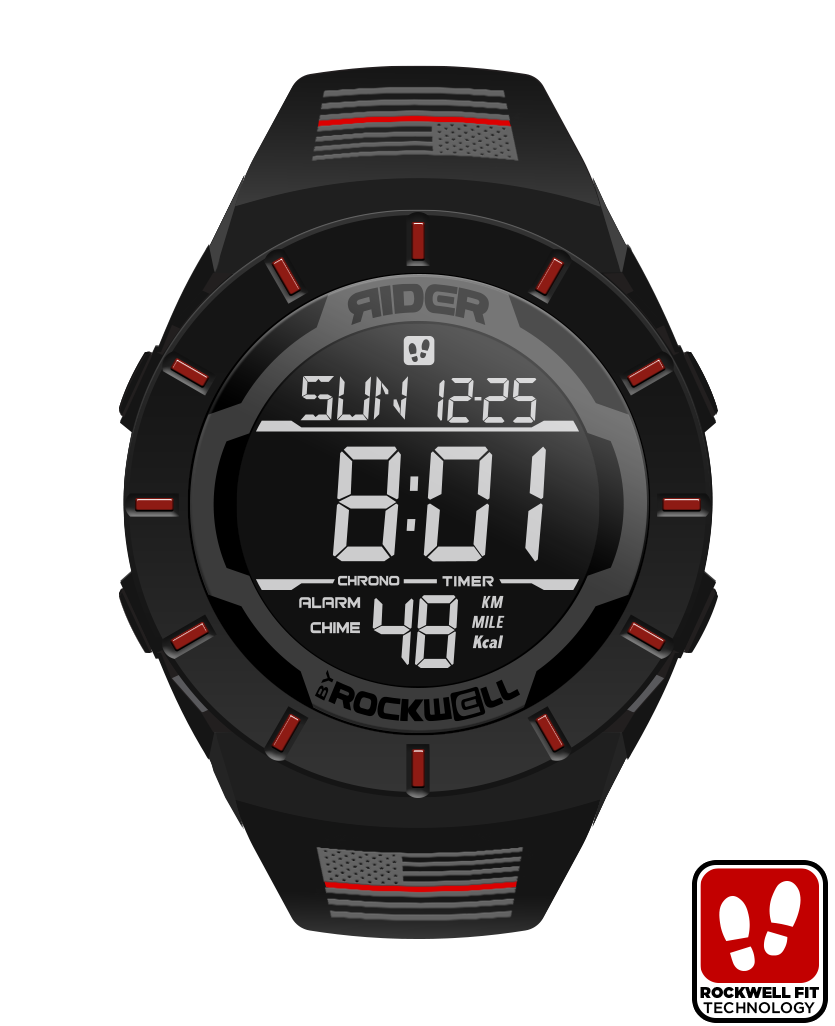 Coliseum Fit™ Firefighter - Freedom Edition (Black/Red) Watch