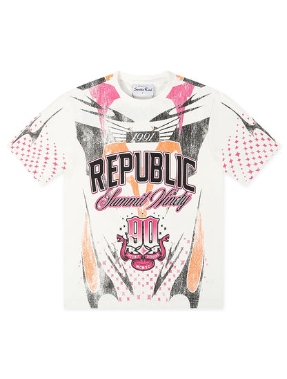 Smoke Rise Republic Tee - Lilac Rose