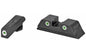 Trijicon Tritium Night Sight |  Fits Glock 17/19/26/27/33/34  Green/Green |  3 Dot