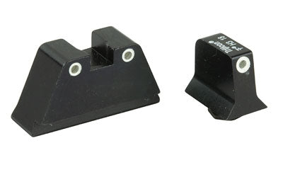 Trijicon Bright & Tough |  Sight |  Suppressor Height |  Green Front with Yellow Rear |  Fits Glock 17/19/22/23/26/27/31/32/33/34/35/37/38/39 |  Black