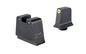 Trijicon Suppressor/Optic Height |  Night Sights |  Orange Front with Black Rear & Green Lamps |  Fits GLOCK 17/19/22/23/24/26/27/31/32/33/34/35/39