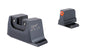 Trijicon Suppressor/Optic Height |  Night Sights |  Orange Front with Black Rear & Green Lamps |  Fits GLOCK 17/19/22/23/24/26/27/31/32/33/34/35/39