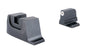 Trijicon Suppressor/Optic Height |  Night Sights |  White Front with Metal Rear & Green Lamps |  Fits GLOCK 17/19/22/23/24/26/27/31/32/33/34/35/39