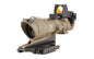 Trijicon ACOG ECOS |  4X32mm Dual Illuminated Green Crosshair 5.56 Reticle |  Backup Iron Sights |  Quick Release Mount |  LED 3.25 MOA Red Dot RMR Type 2 |  Cerakote Flat Dark Earth Finish