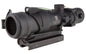 Trijicon ACOG |  4x32 |  Dual Illuminated Green Chevron |  ARMY Rifle Combat Optic (RCO) for the M150 |  With TA51 Mount