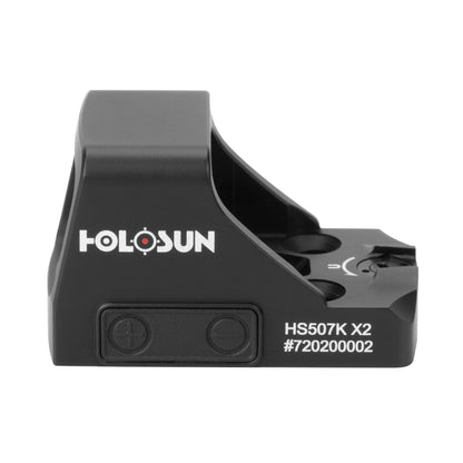 Holosun HS507K-X2 | Compact Pistol Sight for CCW | 2 MOA Dot & 32 MOA Circle (Red & Green) | Shake Awake & 50,000 Hours Battery | IP67 Waterproof