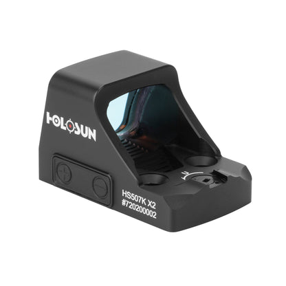 Holosun HS507K-X2 | Compact Pistol Sight for CCW | 2 MOA Dot & 32 MOA Circle (Red & Green) | Shake Awake & 50,000 Hours Battery | IP67 Waterproof