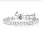Black Iced Out Crystal Tennis Bracelets For Men Women Rectangle Zirconia Adjustable Chain on Hand Hip Hop Hippie Jewelry DZH051