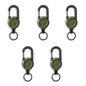 Retractable Heavy Duty Pull Reel Carabiner Strong Steel Wire Rope Buckle Spring Key Ring Outdoor Sporty attachment Keychain Tool