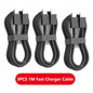 3Pcs PD 100W USB Type C to C Fast Charge Cable for Samsung Galaxy S22 S23 S24 S25 Plus Note Ultra A53 A54 Charging Data Cable