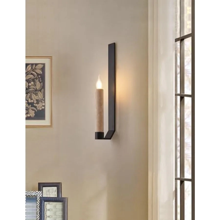 21.6-inch Modern Linear Wall Sconce Alabaster Natural Marble Light Fixture Art Deco Black Minimalist LED Wall Lighting for Livi