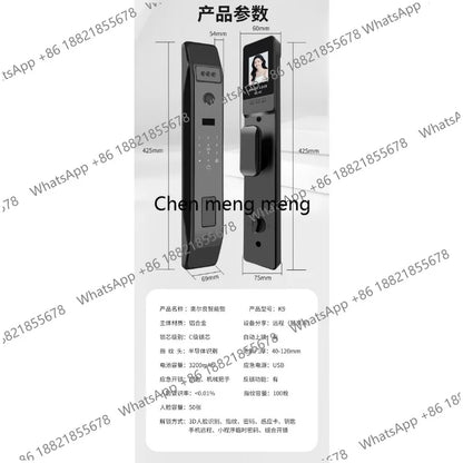 Fully automatic, fingerprint, anti-theft door password lock, household electronic smart lock, video intercom