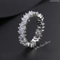 Stylish New Design Sparkling Zircon Rings for Women Elegant Party Jewelry Gift